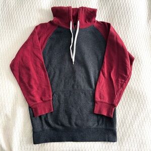 Men's L Two-Tone Hoodie - Red and Black